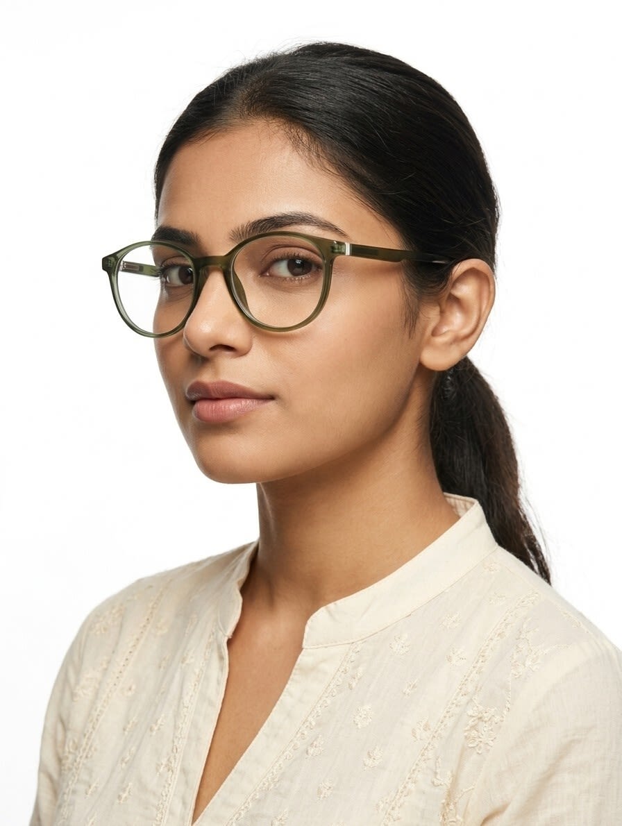 EYECONIC ARK | FLEXIBLE | ROUND FULL RIM FRAME | GREEN | SIZE : M