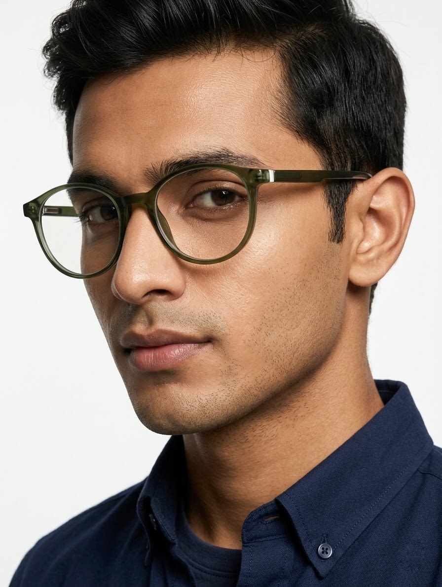 EYECONIC ARK | FLEXIBLE | ROUND FULL RIM FRAME | GREEN | SIZE : M