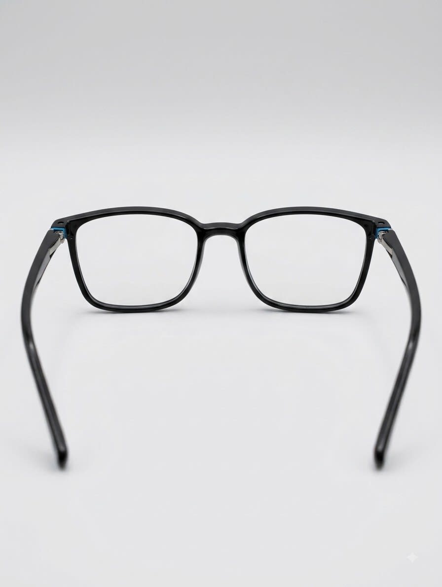 EYECONIC ARK | FLEXIBLE | SQUARE FULL RIM FRAME | GLOSSY BLACK | SIZE : M