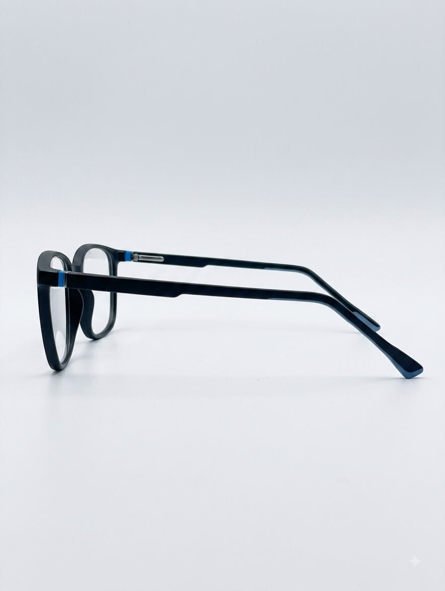 EYECONIC ARK | FLEXIBLE | SQUARE FULL RIM FRAME | GLOSSY BLACK | SIZE : M