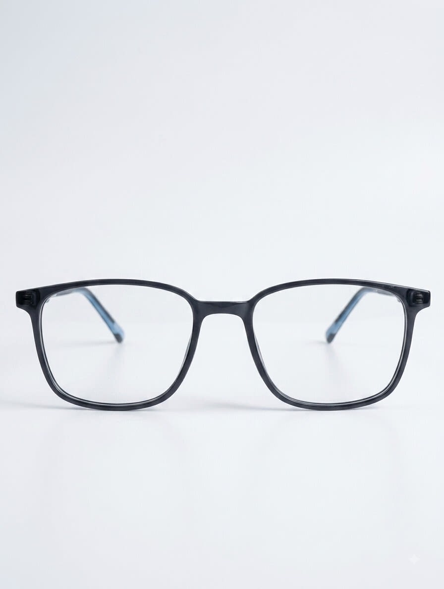 EYECONIC ARK | FLEXIBLE | SQUARE FULL RIM FRAME | GLOSSY BLACK | SIZE : M