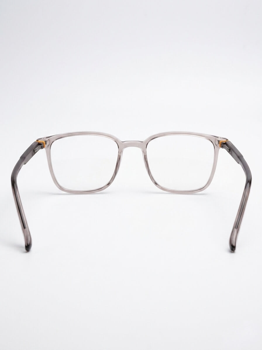 EYECONIC ARK | FLEXIBLE | SQUARE FULL RIM FRAME | CLEAR BROWN | SIZE : M