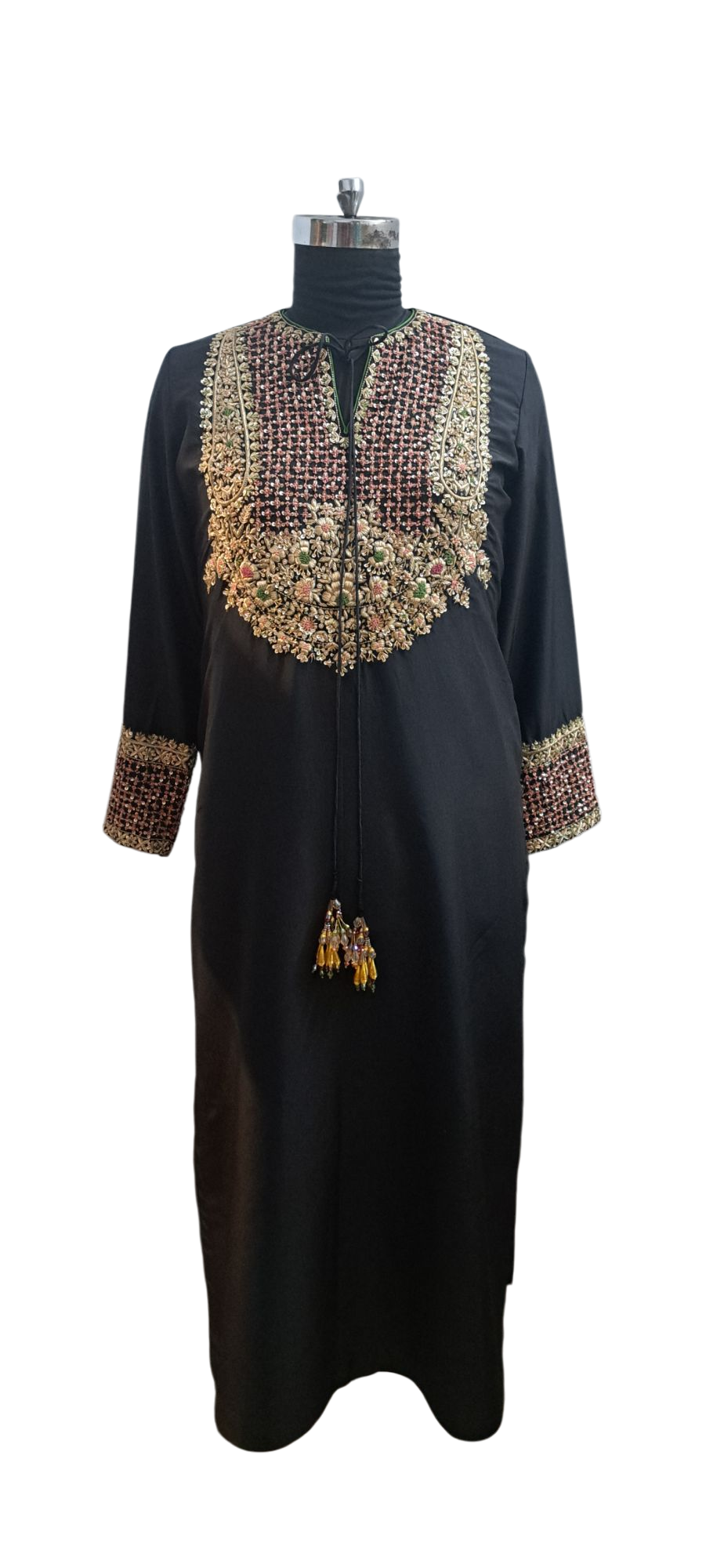 Elegant Handcrafted Black Kurta Set