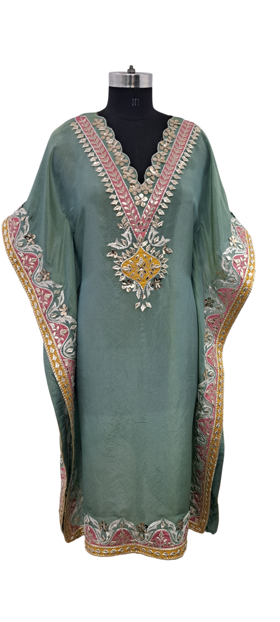 Elegant Handcrafted Green Kurta Set