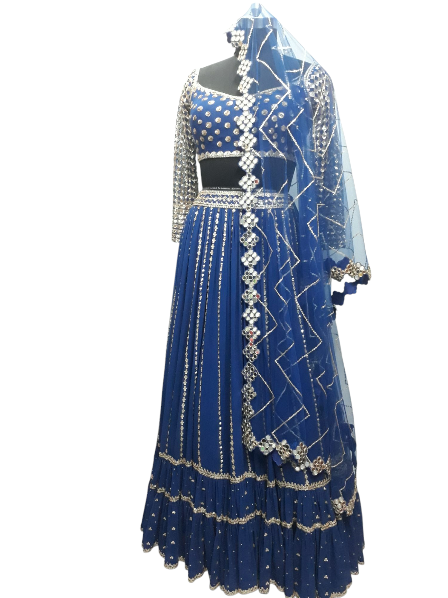 Elegant Handcrafted Lehenga Blue1 Set