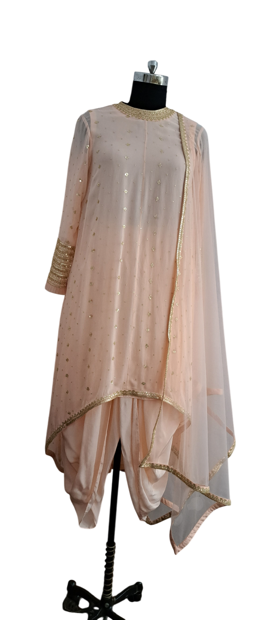 Elegant Handcrafted Peach Kurta Set New Set