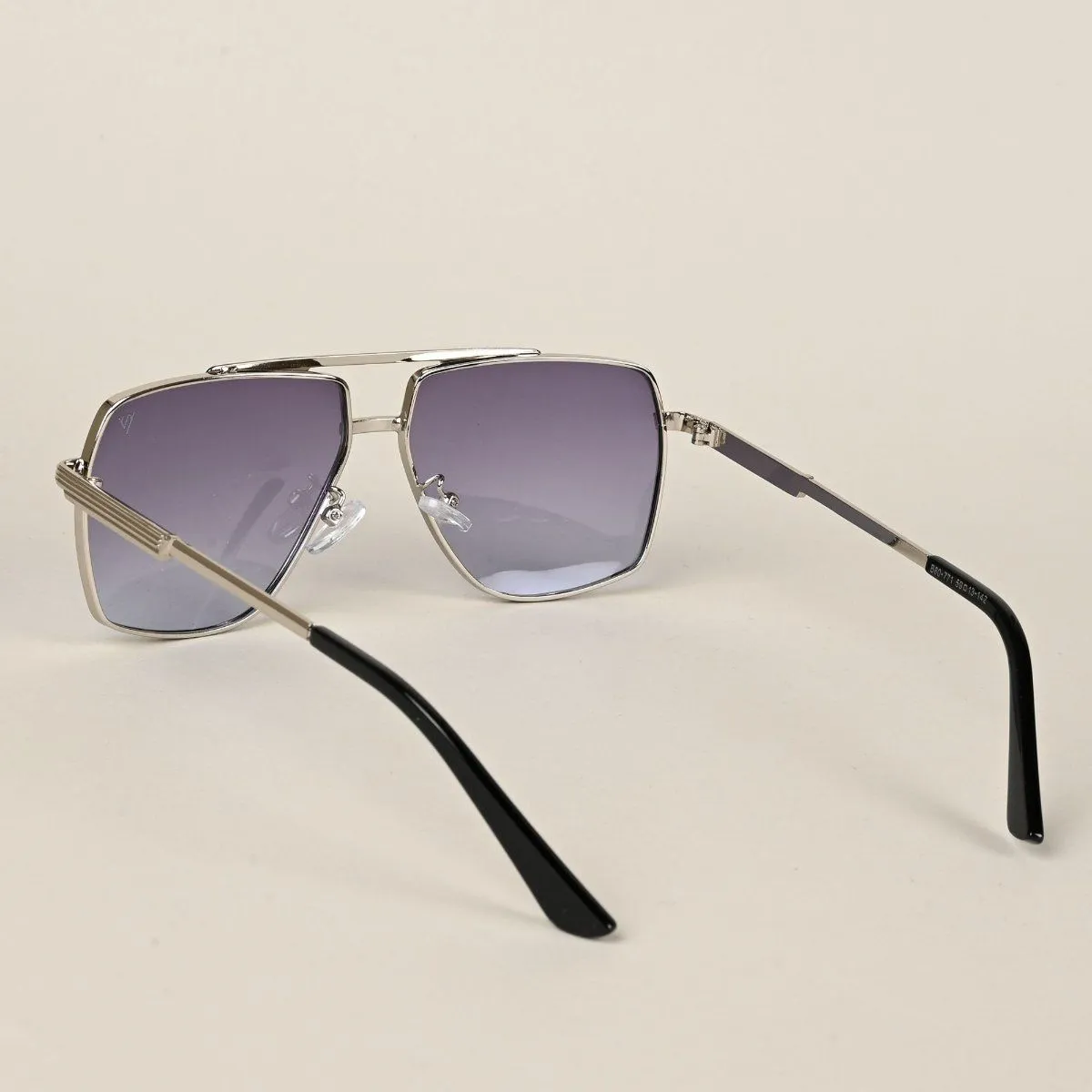 Metal WayfarerSunglasses for Men & Women - Silver