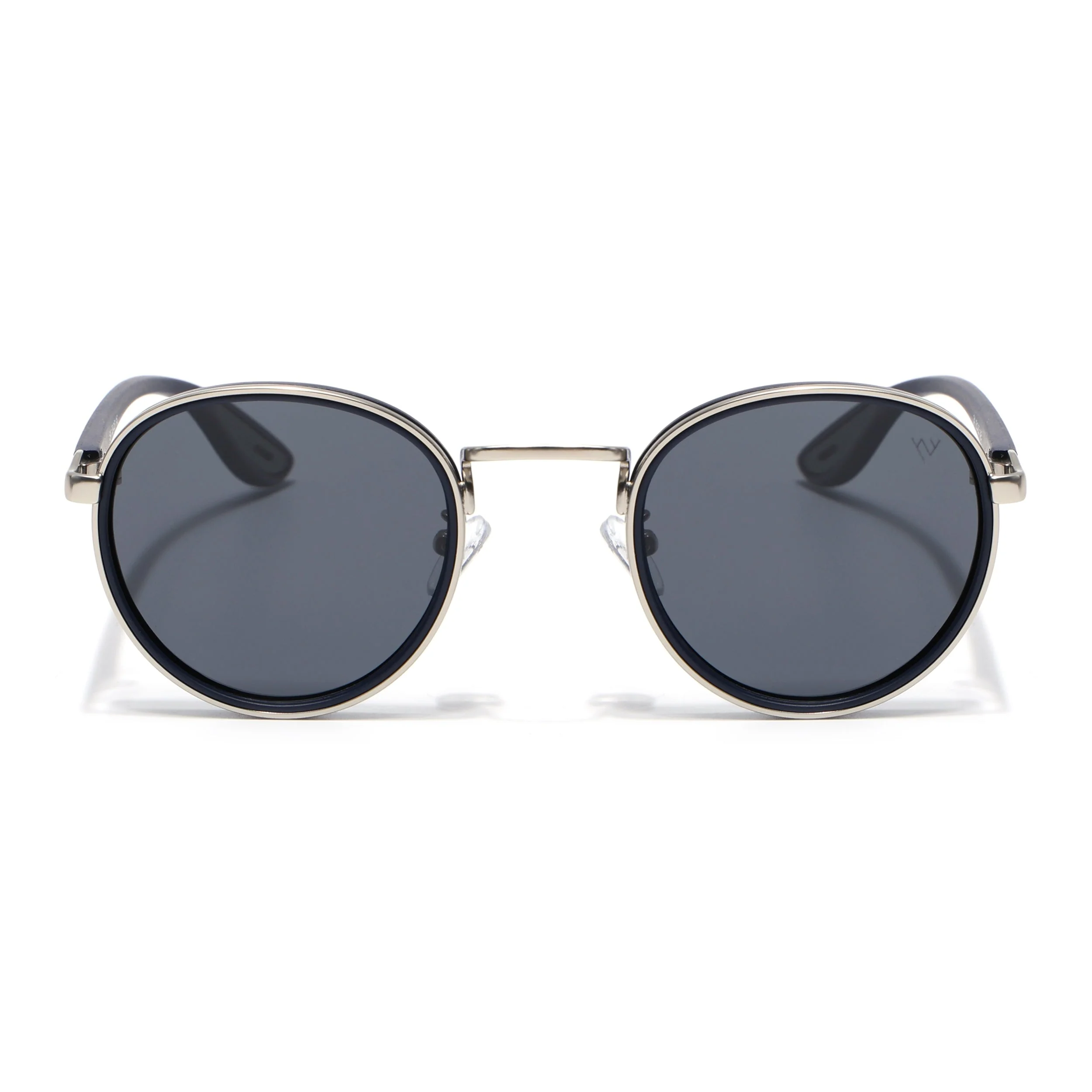 Pilot | Silver Round Polarized Sunglasses | Grey Lens - PMG6677