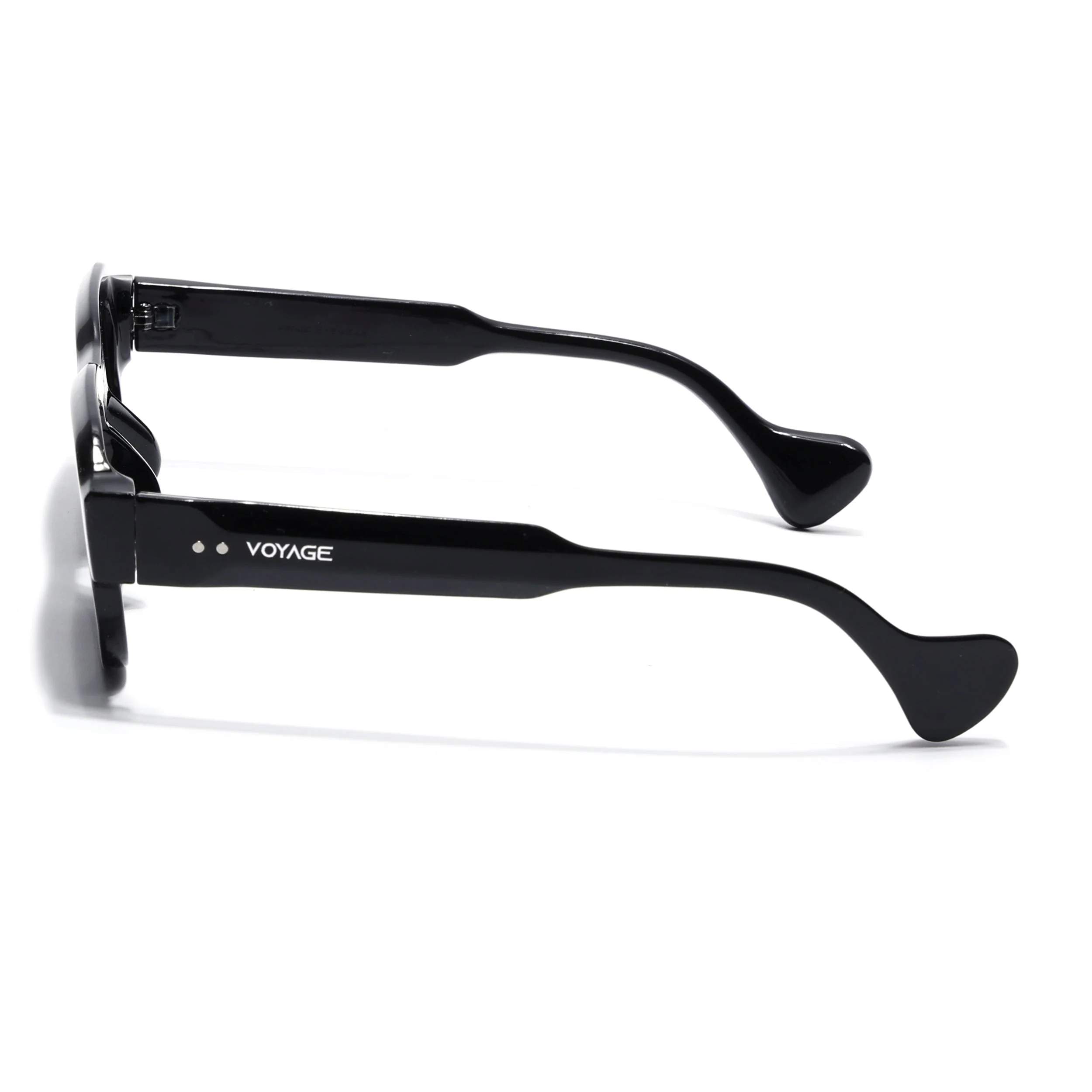 Square Sunglasses for Men & Women (Black Lens | Black Frame - MG7155