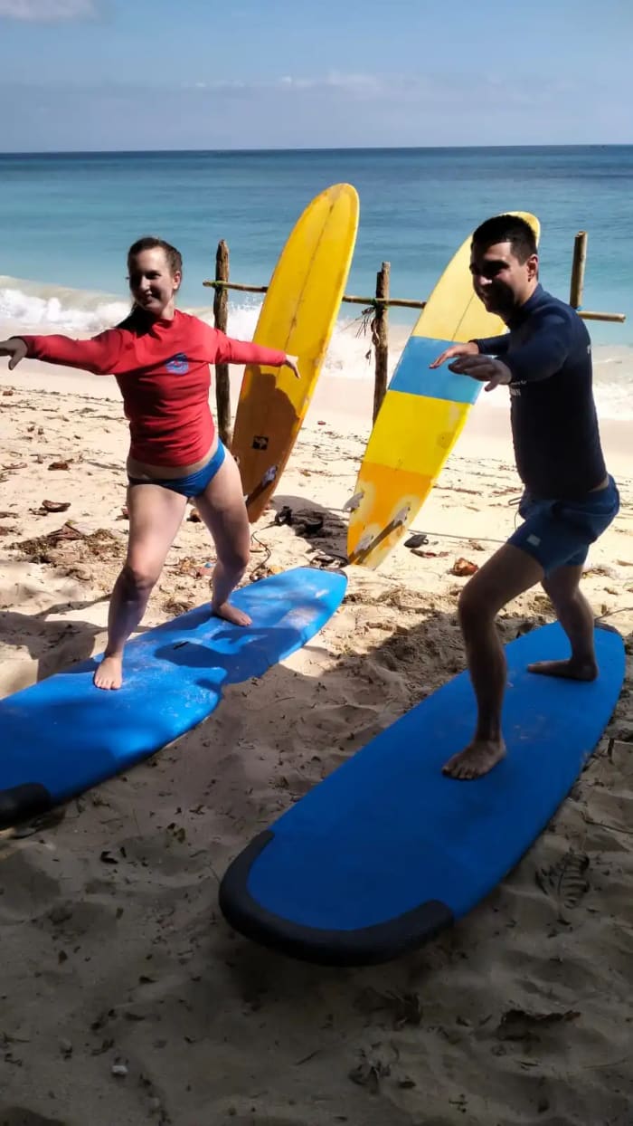 Surf lesson preparation