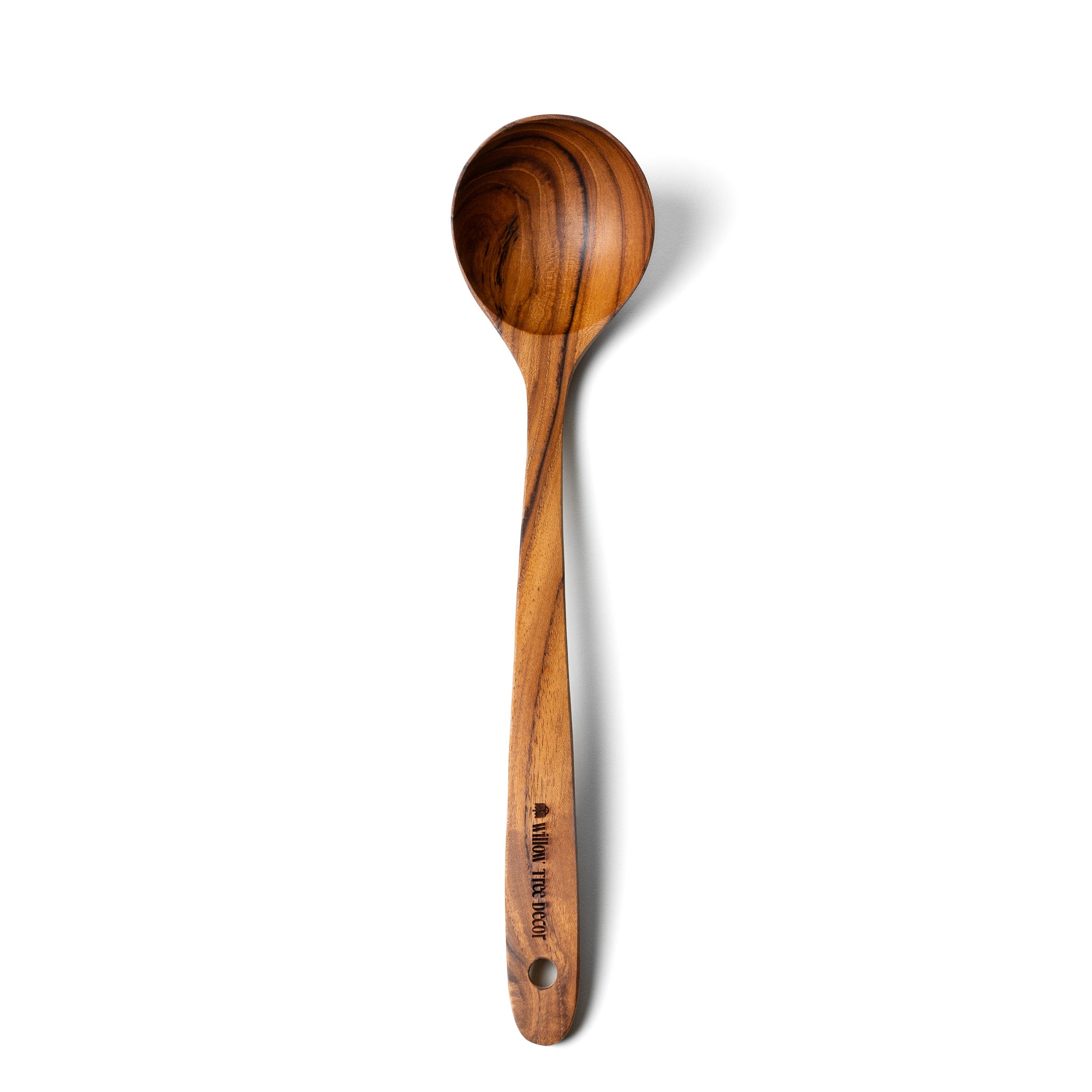 Teak Wood Soup Ladle, solid teak, shaped by hand