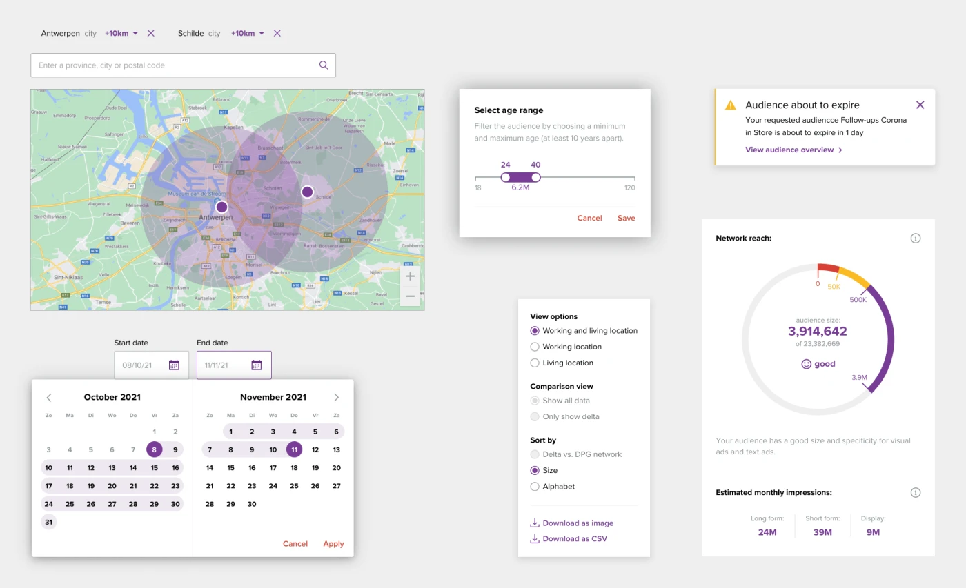 Key Agency case: DPG Datalab, website design elementen