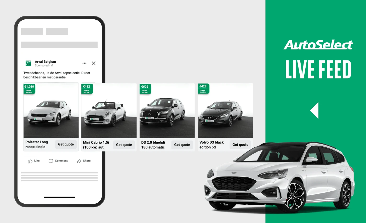 Key Agency case: Arval Autoselect carroussel ad met dynamische feed