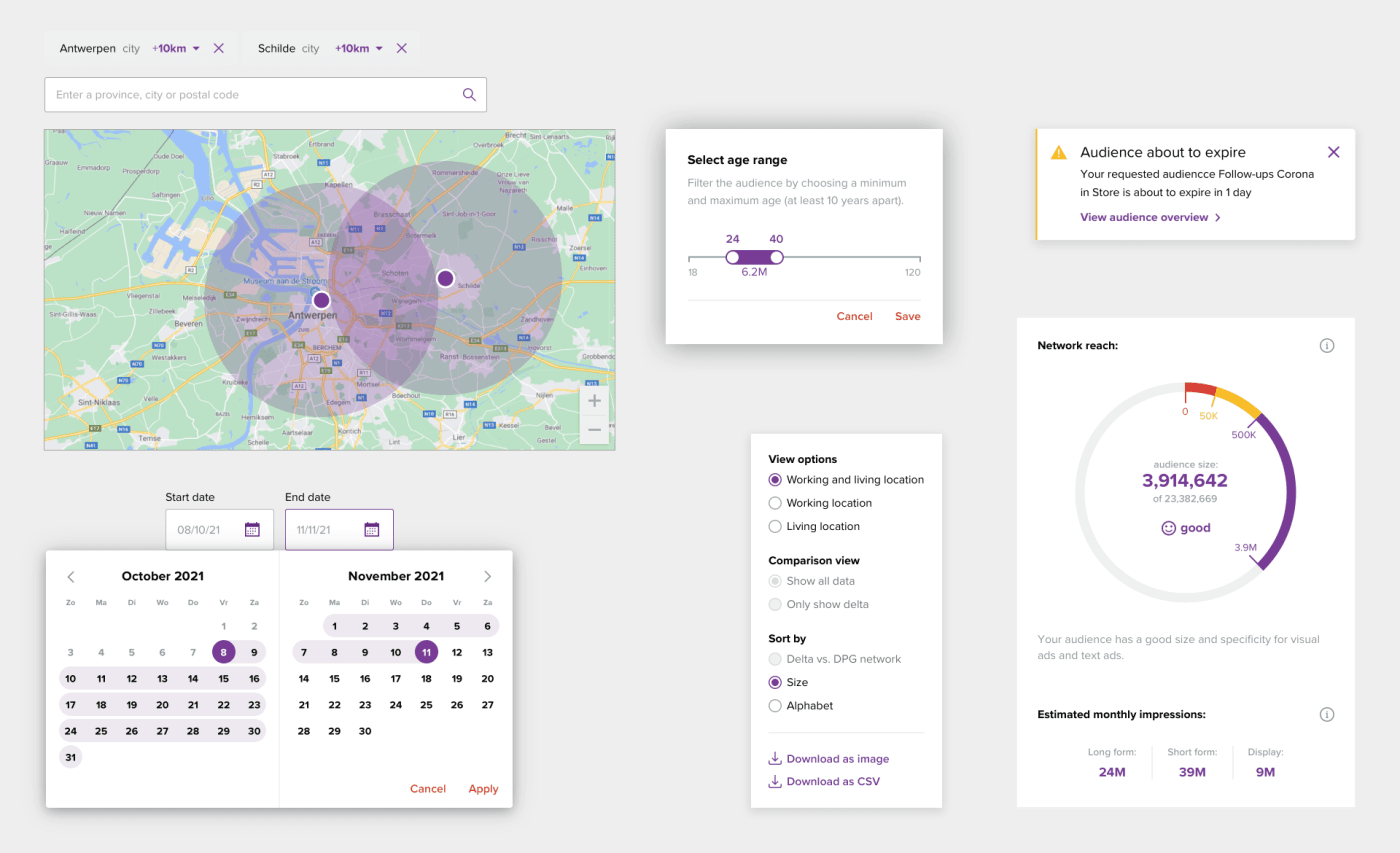 Key Agency case: DPG Datalab, website design elementen