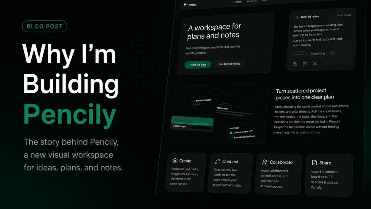 Why I'm Building pencil.ly