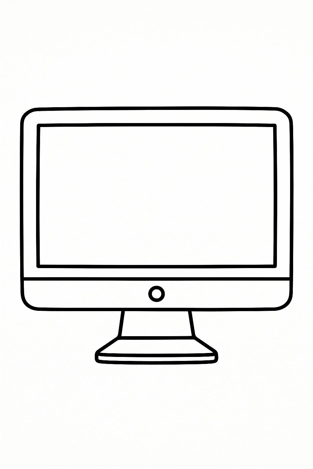 A computer screen / Coloring Page / Learning Corner