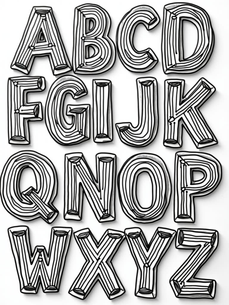 Alphabets / Coloring Page / Learning Corner