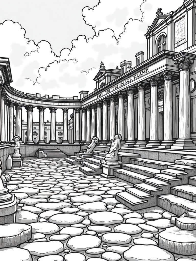 Fall of Rome / Coloring Page / Learning Corner