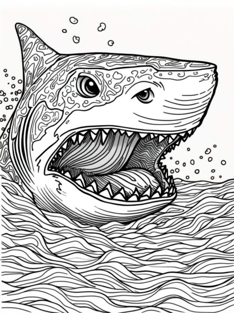 Half shark half man / Coloring Page / Learning Corner