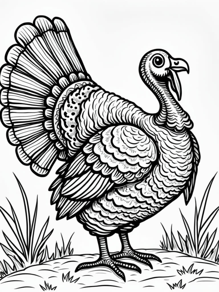 Turkey feathers / Coloring Page / Learning Corner