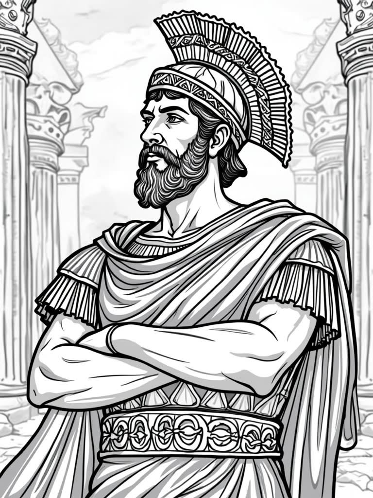 ancient Rome emporer / Coloring Page / Learning Corner