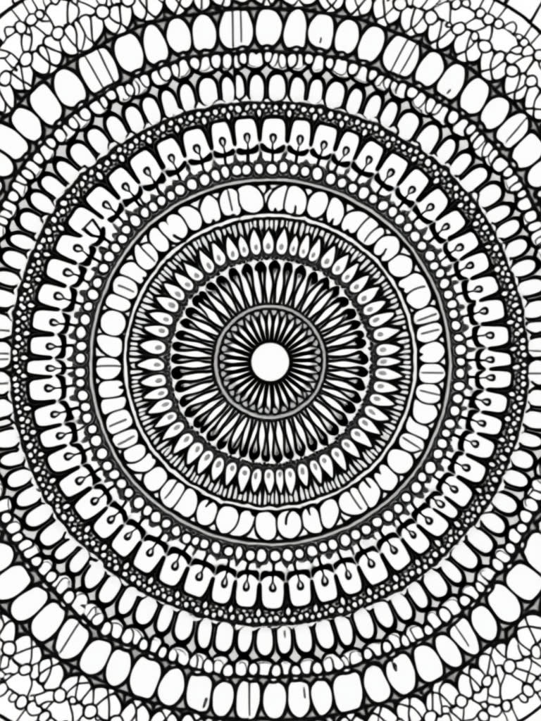 circular symetrical very detailed pattern, smaller and all circles ...