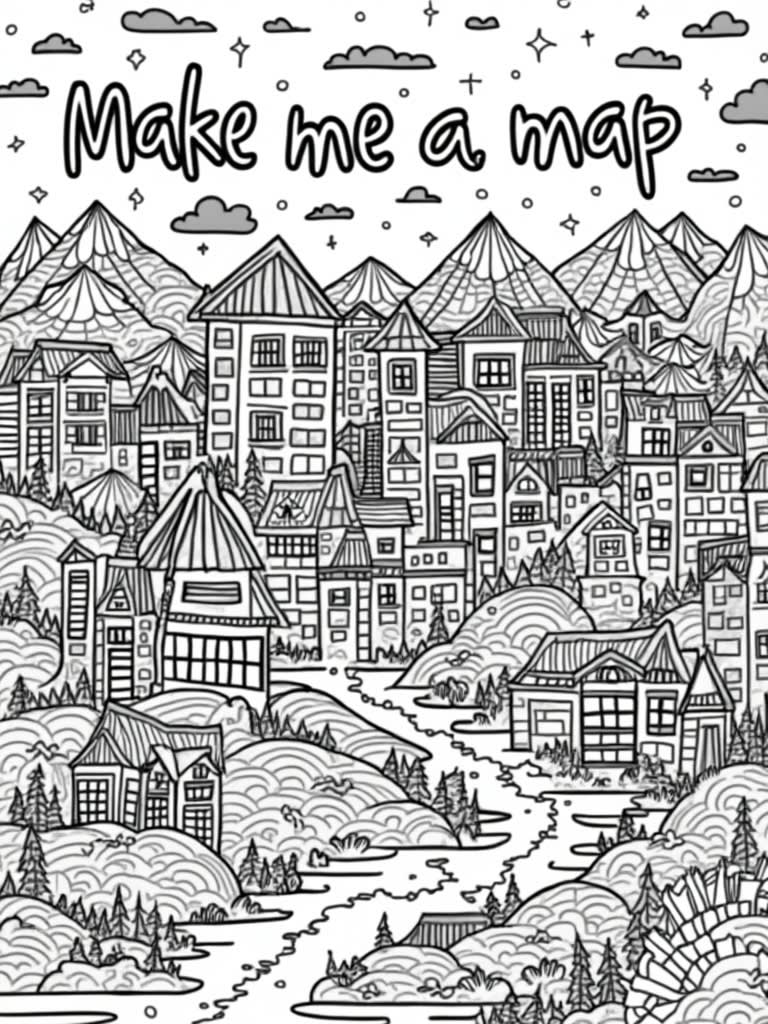 make me a map / Coloring Page / Learning Corner