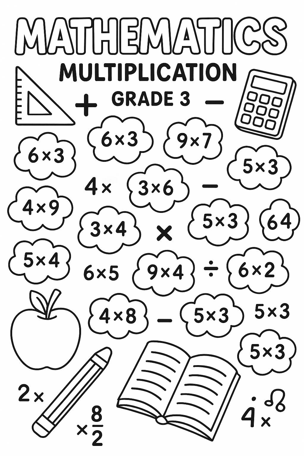 mathematics colouring page for multiplication grade 3 / Coloring Page ...
