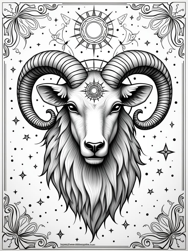 star constellation pattern of aries northern hemisphere / Coloring Page ...