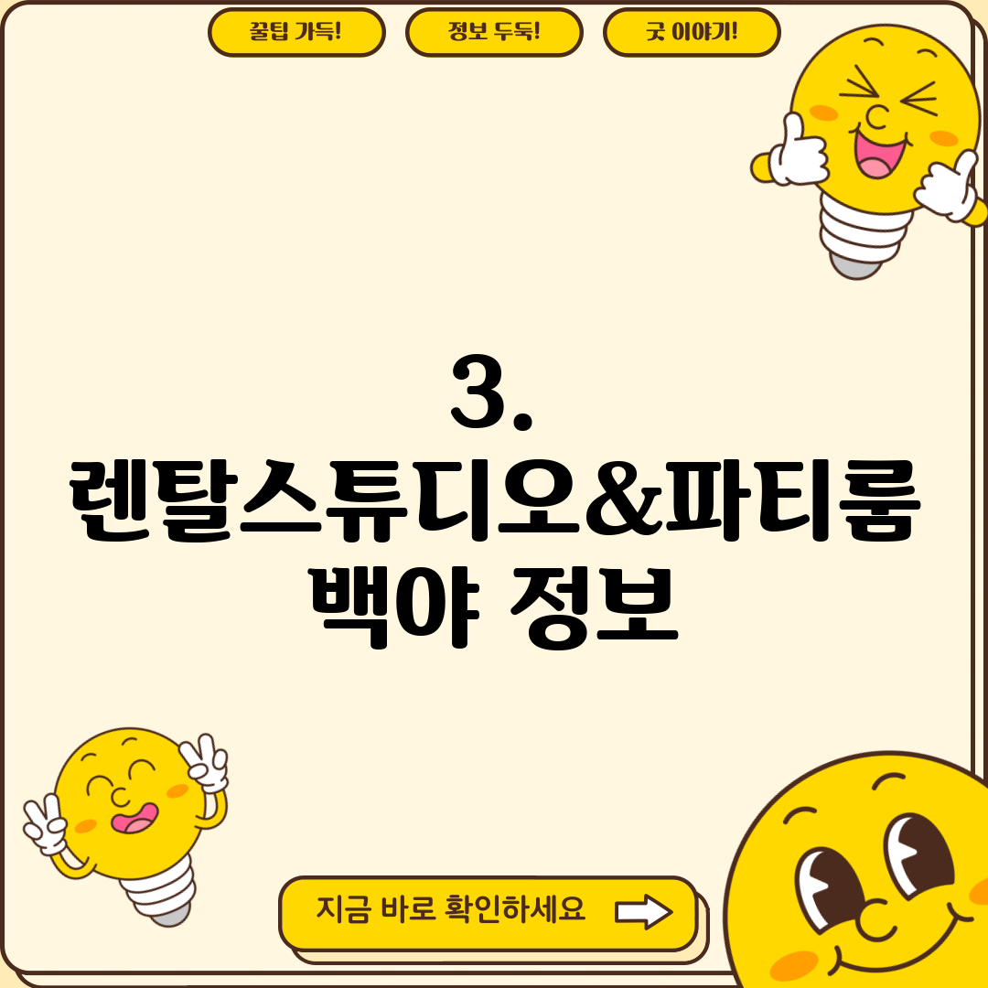 3. 렌탈스튜디오&파티룸 백야 정보