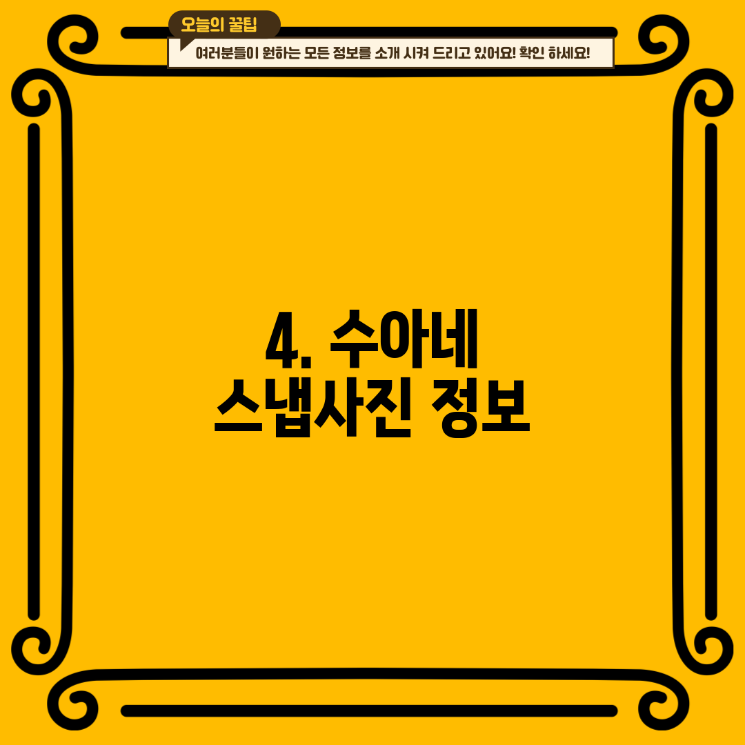 4. 수아네 스냅사진 정보