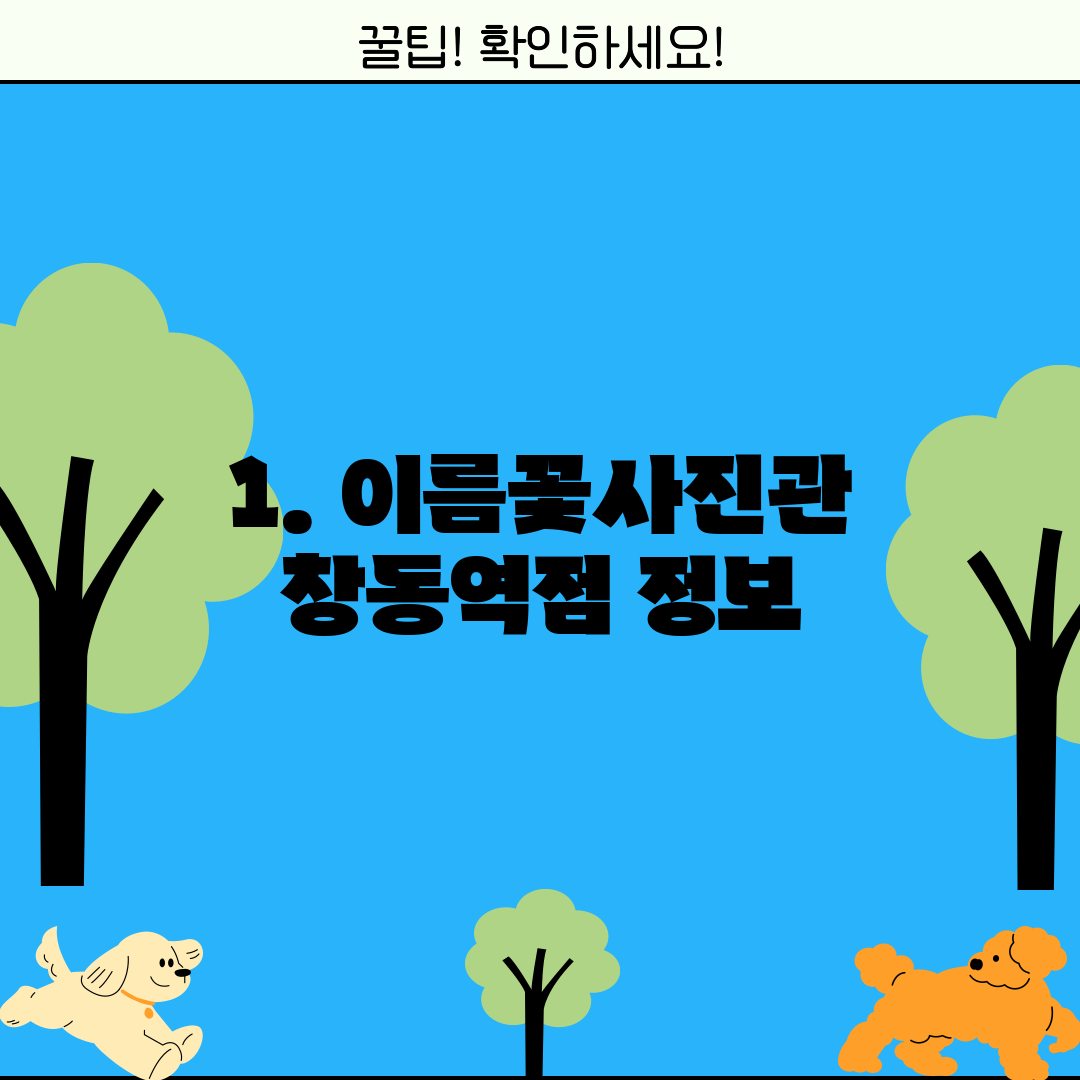 1. 이름꽃사진관 창동역점 정보