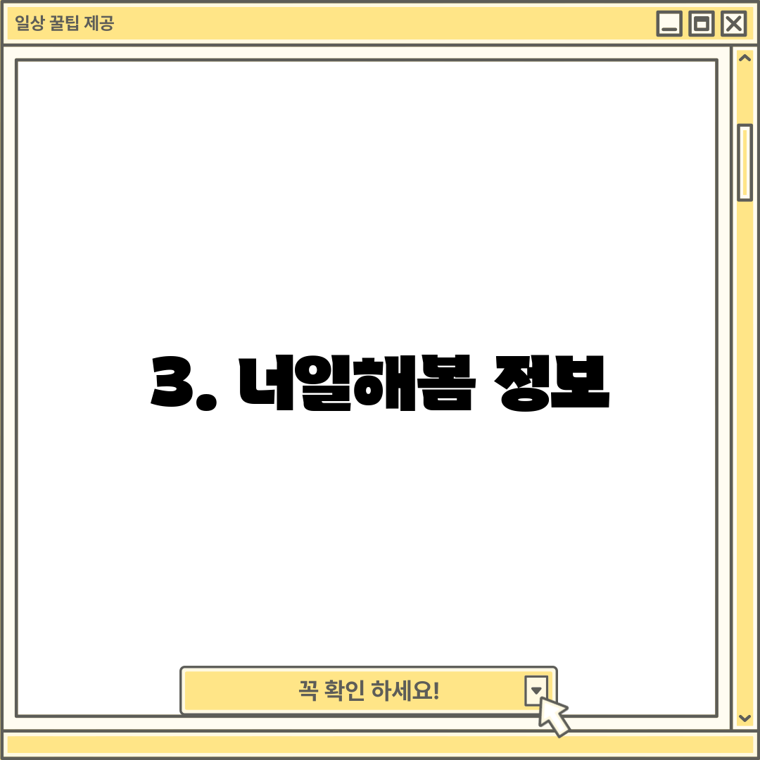 3. 너일해봄 정보