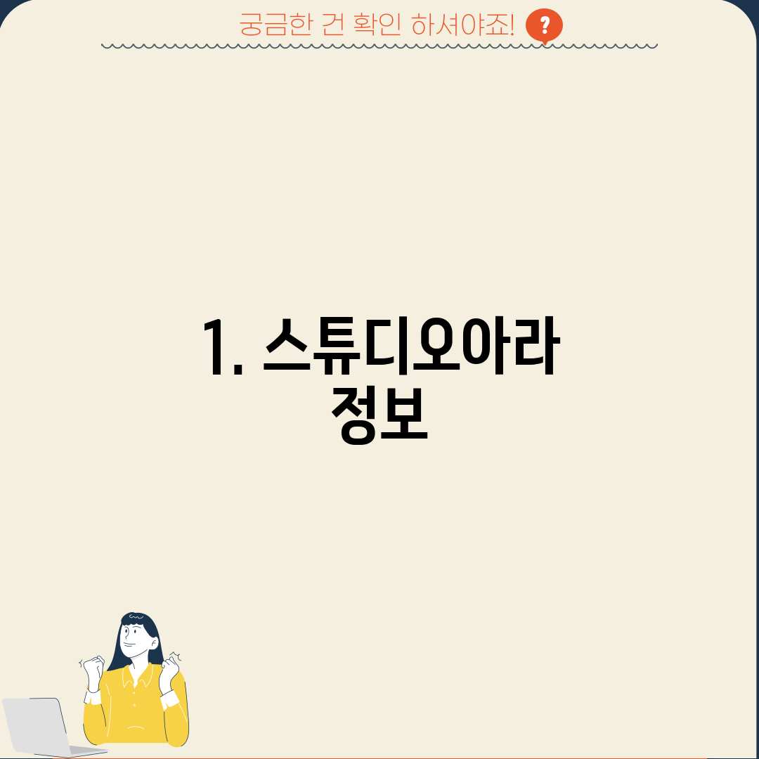 1. 스튜디오아라 정보