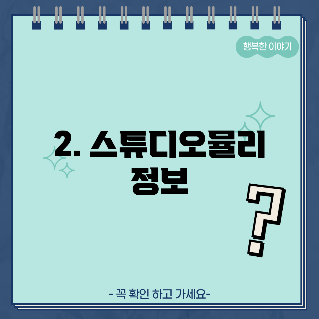 2. 스튜디오뮬리 정보