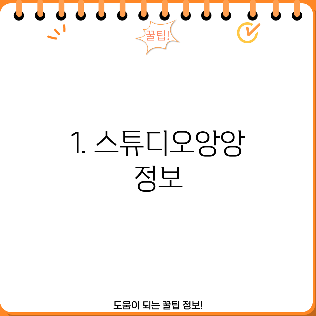 1. 스튜디오앙앙 정보