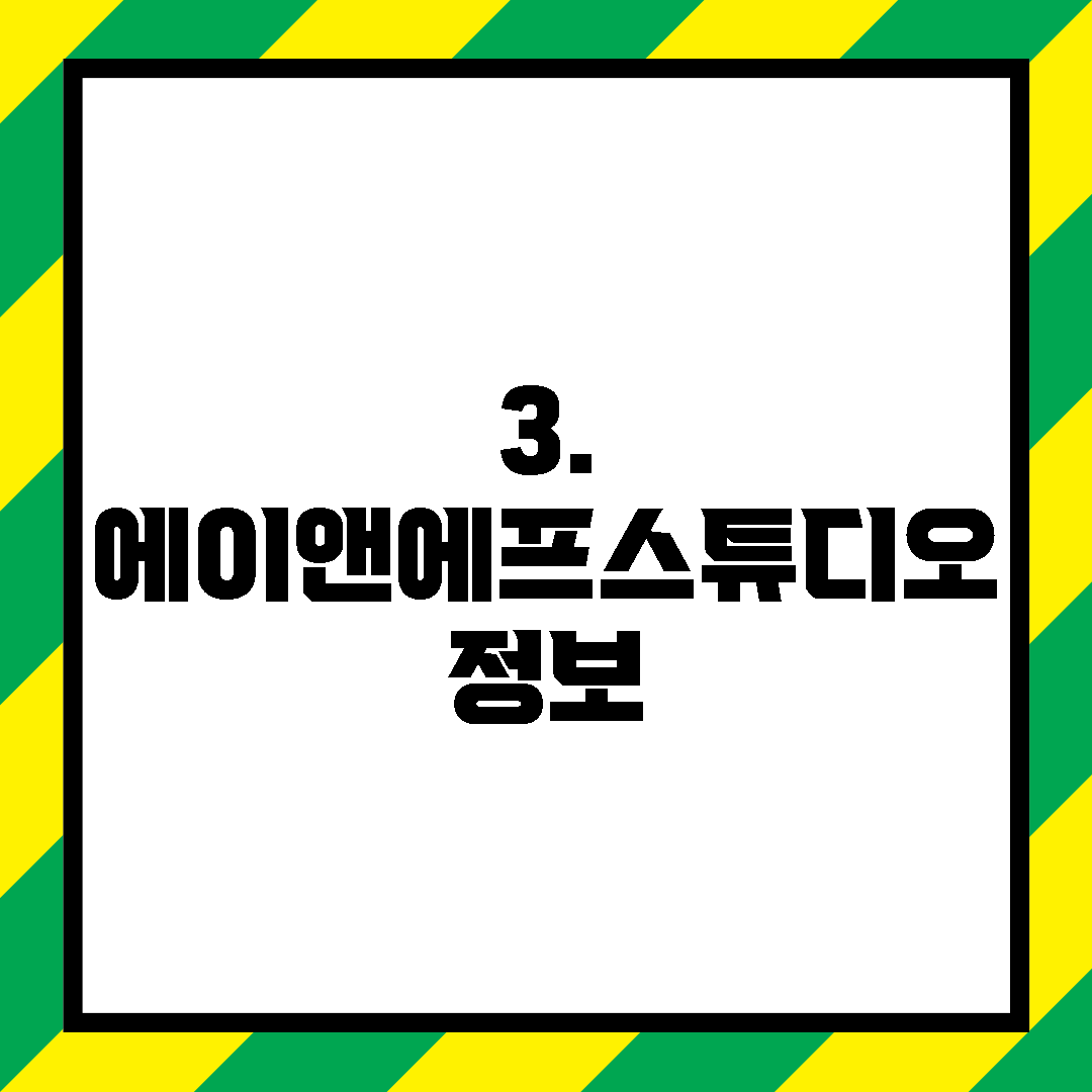 3. 에이앤에프스튜디오 정보