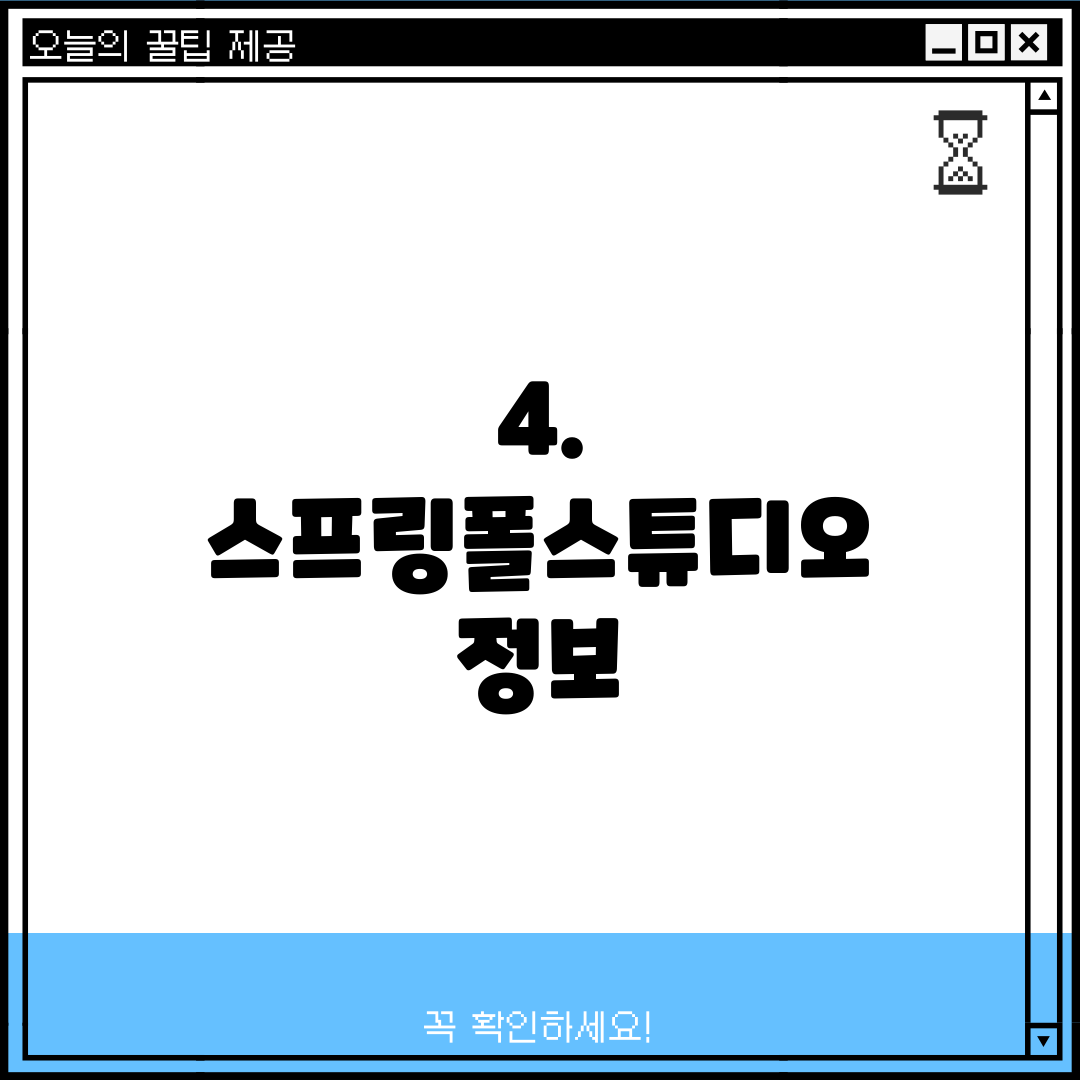 4. 스프링폴스튜디오 정보
