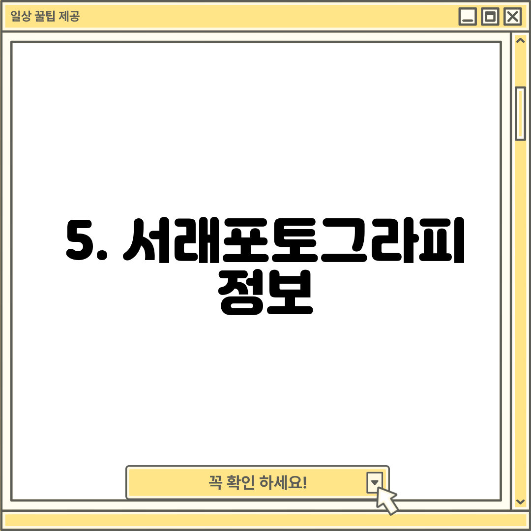 5. 서래포토그라피 정보