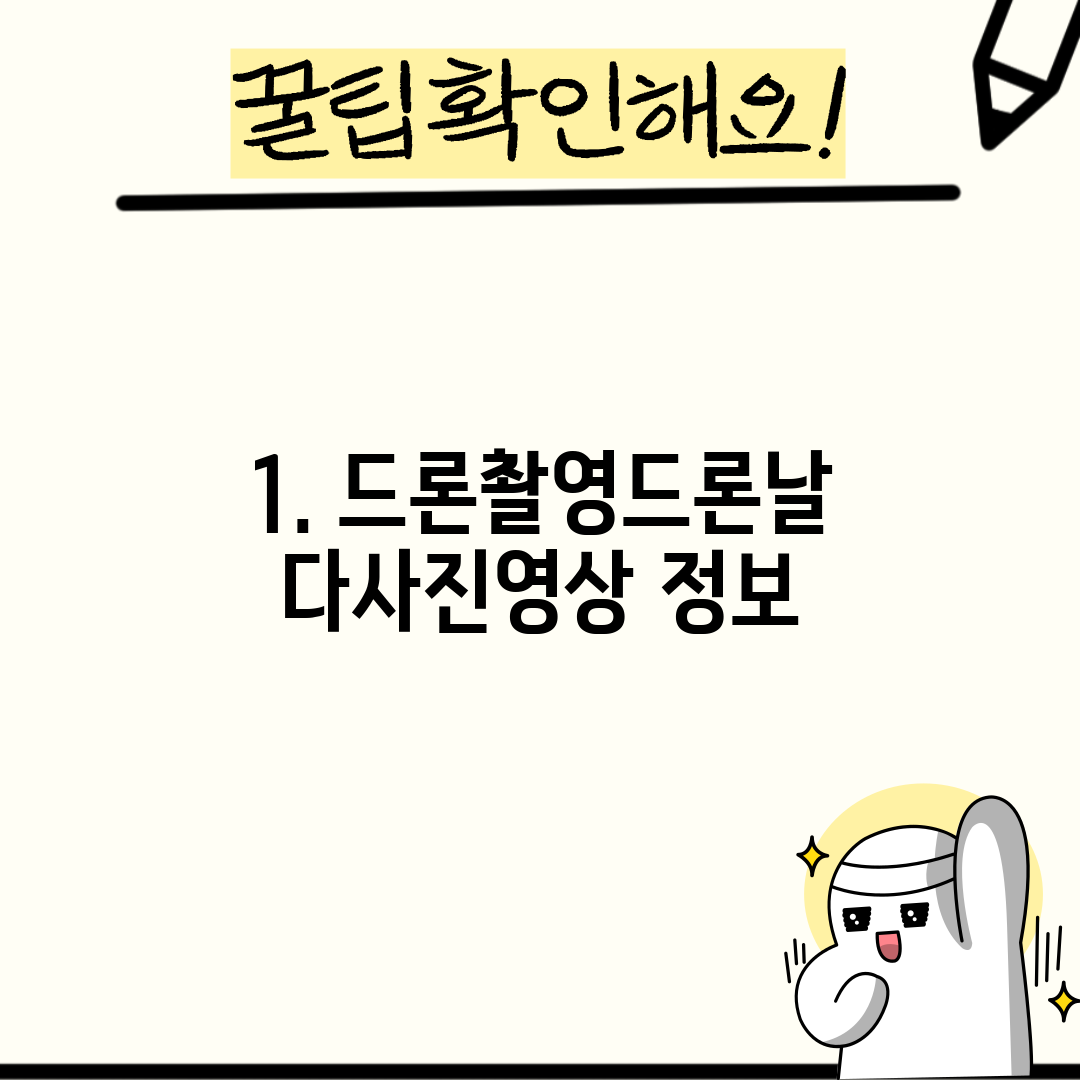 1. 드론촬영드론날다사진영상 정보