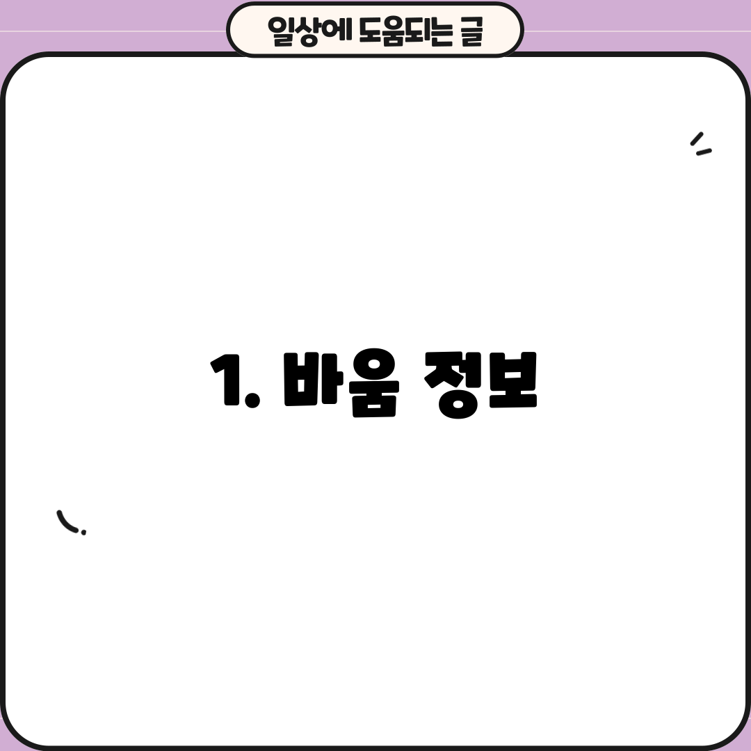 1. 바움 정보