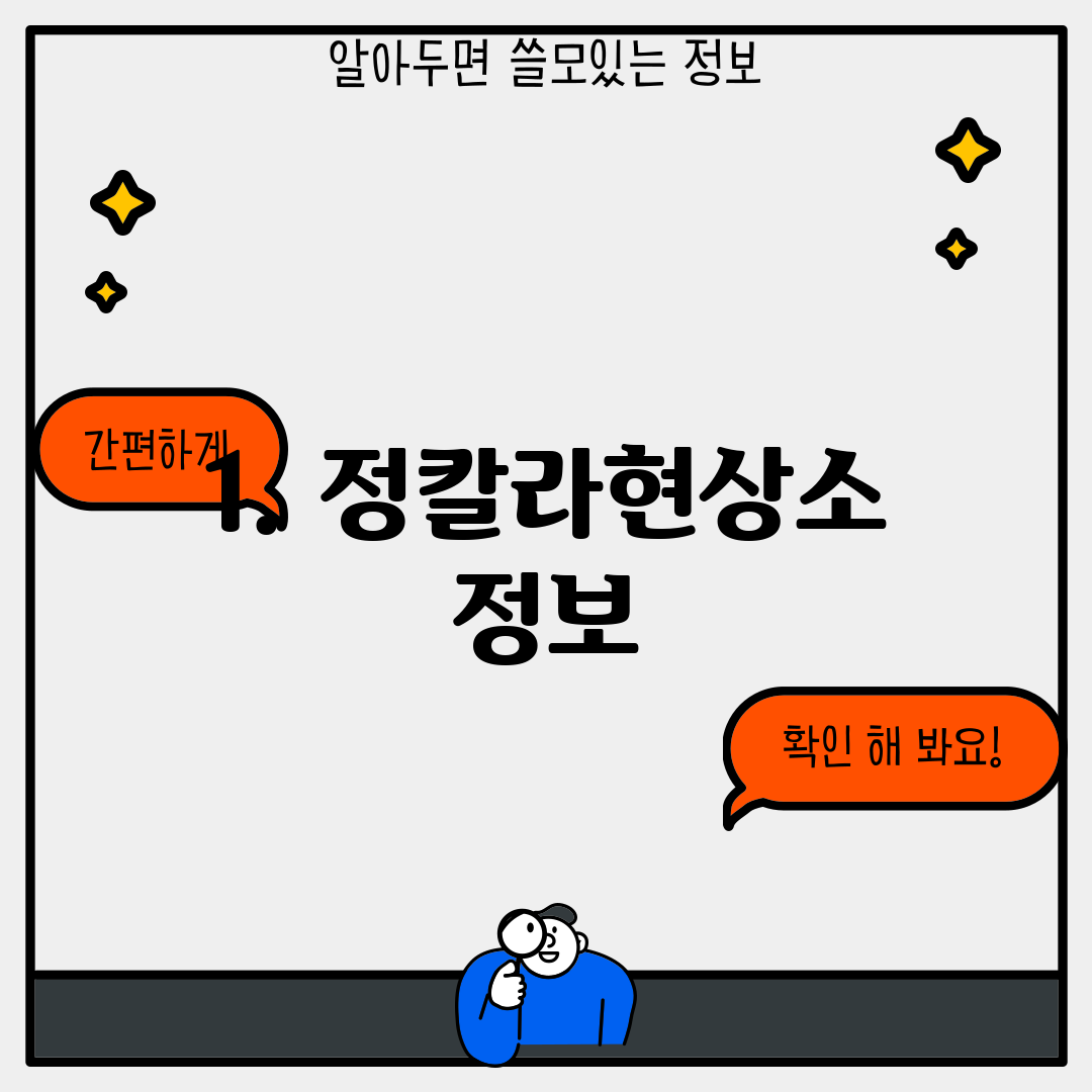 1. 정칼라현상소 정보