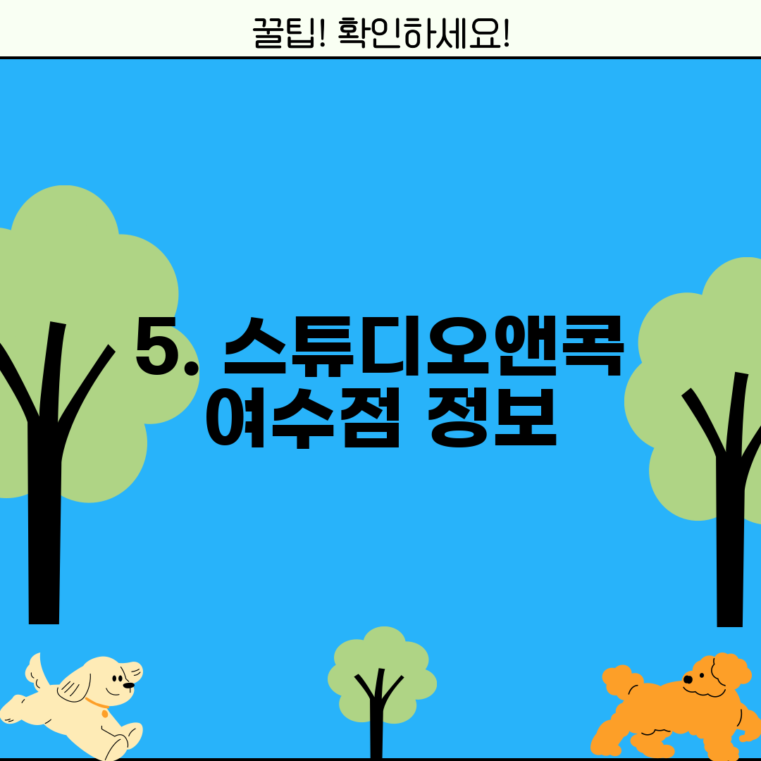 5. 스튜디오앤콕 여수점 정보