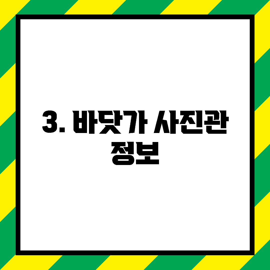 3. 바닷가 사진관 정보