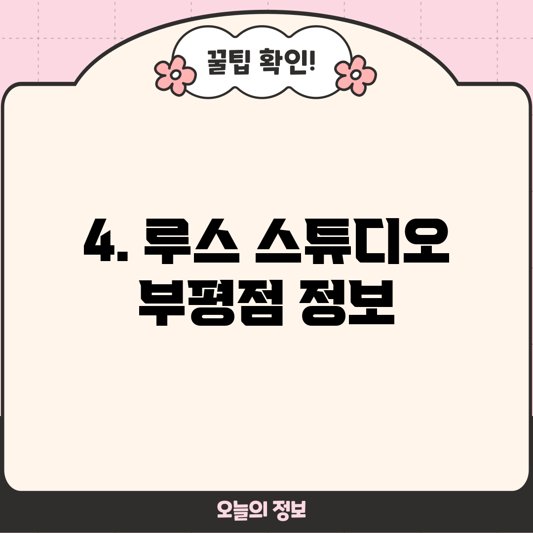 4. 루스 스튜디오 부평점 정보