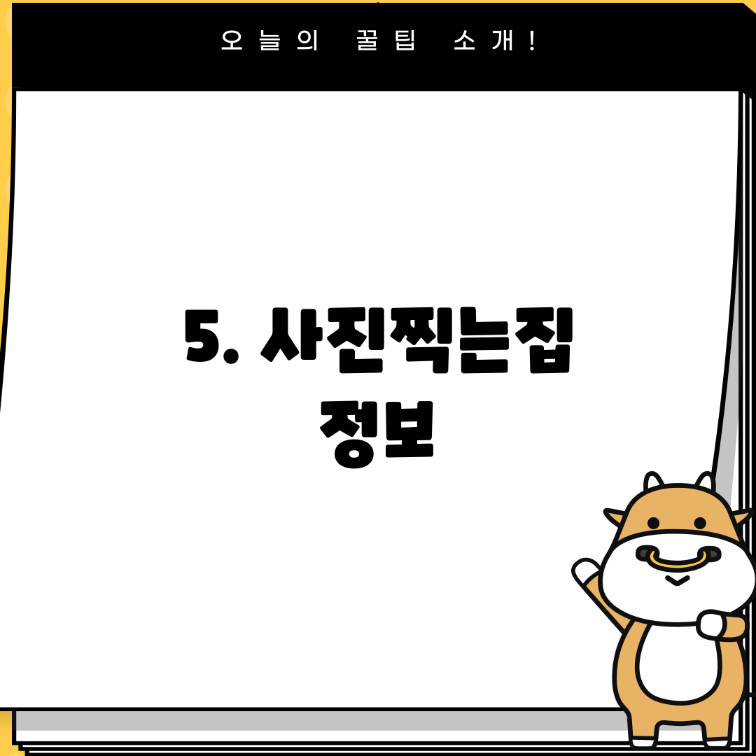 5. 사진찍는집 정보