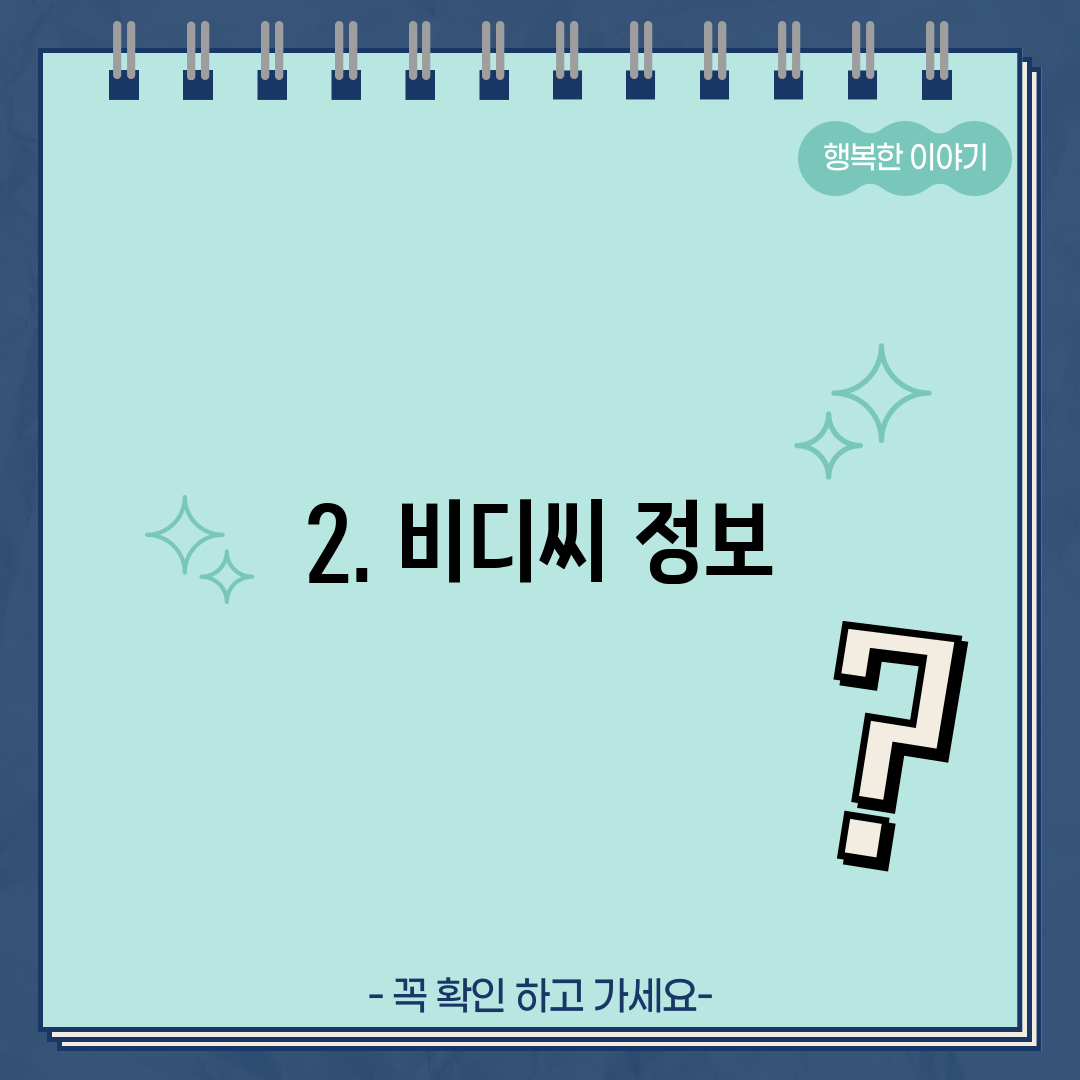 2. 비디씨 정보