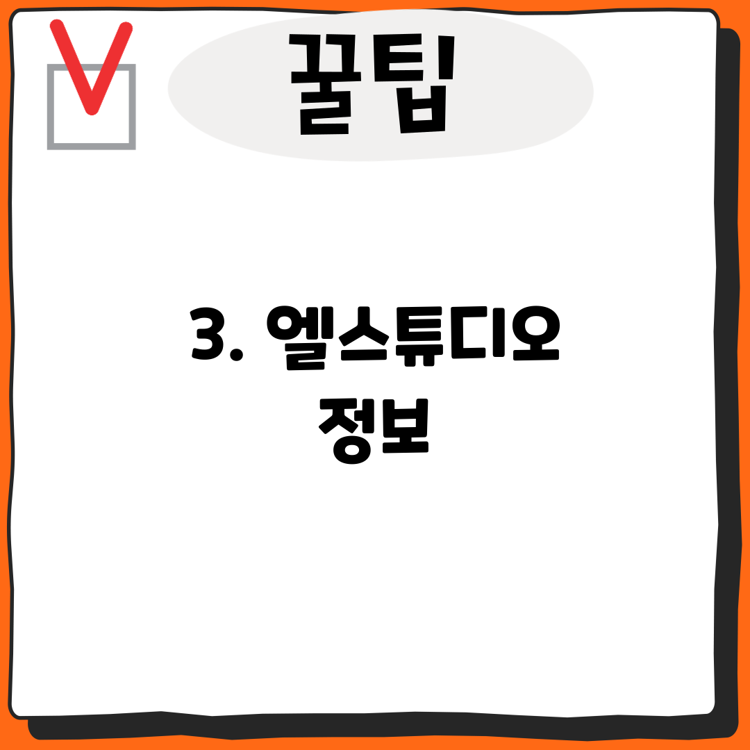3. 엘스튜디오 정보