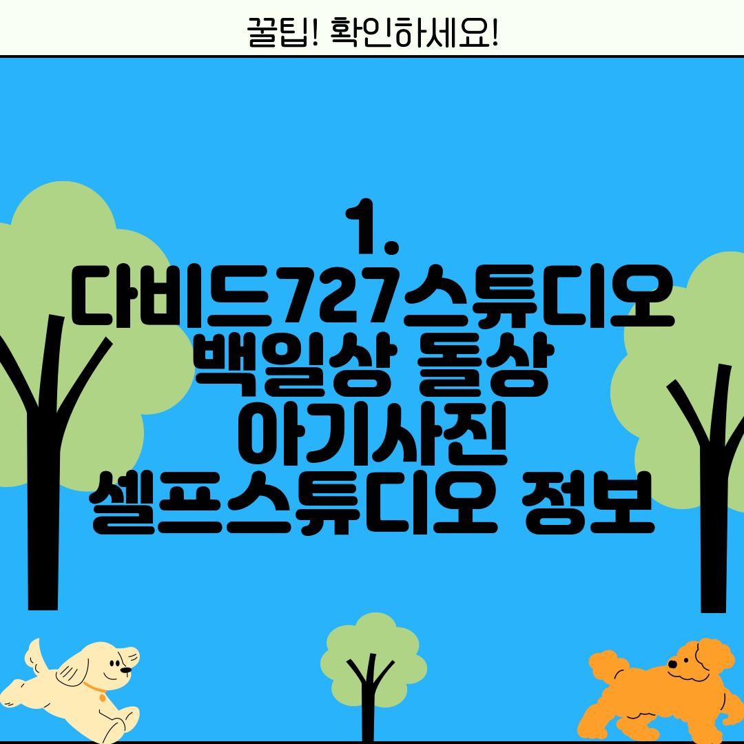 1. 다비드727스튜디오 백일상 돌상 아기사진 셀프스튜디오 정보