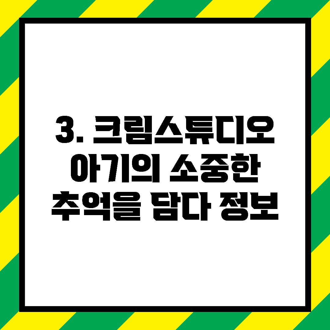 3. 크림스튜디오 아기의 소중한 추억을 담다 정보